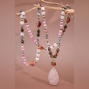 Blush Serenity Gemstone Necklace
